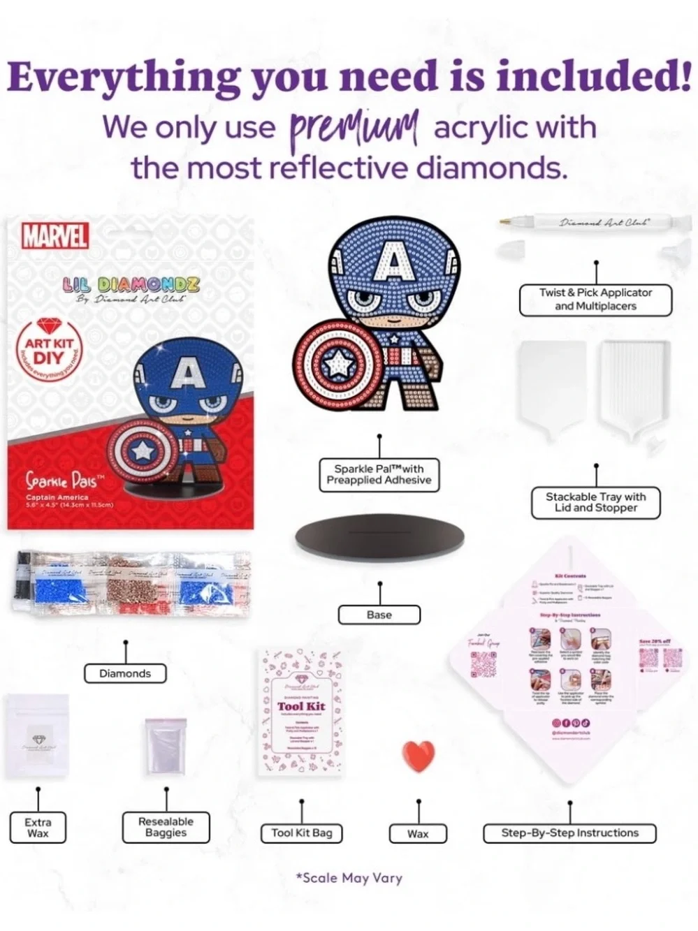 Lil Diamondz By Diamond Art Club - Sparkle Pals Darth Vader & Captain America